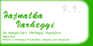 hajnalka varhegyi business card