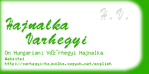 hajnalka varhegyi business card